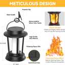 WdtPro 4 Pack Solar Lanterns Outdoor Waterproof, Upgraded Flickering Flame Solar Lights Outdoor, Solar Powered Lanterns Decorative, Hanging Solar Lantern for Patio Garden Yard Path Porch Tree Decor