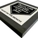 Potty Humor Bathroom Wall Sign, Rustic Restroom Sign, Wood Plaque for Men's Bathroom Decor, 5.9x5.9x0.7 inches (black)