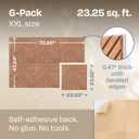 XL Acoustic Wall Panels 6-Pack Decorative Acoustic Panels High Density Sound Absorbing Wall Art 70.86X47.24 Inches with Self-adhesive for Studio Home and Office - Teak Wood Finish