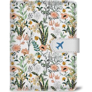 Passport Holder for Trave, RFID Blocking Leather Passport Cover, Combo with Credit Card Slot and Boarding Pass Slot Combo for Women Men