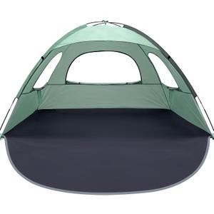 WhiteFang Beach Tent Anti-UV Portable Sun Shade Shelter for 3/4/6/8 Person, Extendable Floor with 3 Ventilating Mesh Windows Plus Carrying Bag, Stakes and Guy Lines