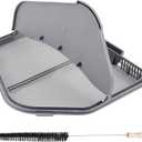 DC97-16742A Dryer Lint Trap Screen Filter Replacement for Samsung Dryer-Replaces AP5306681, DC61-03048A, DC61-02610A, DV45H7000EW/A2, DV40J3000GW/A2, DVE50R5200W/A3 with Flap and Vent Cleaner Brush