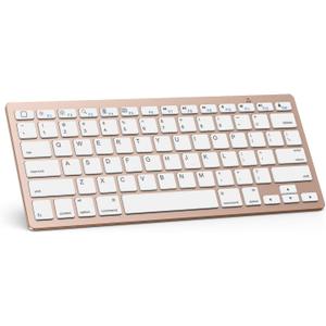 OMOTON Bluetooth Keyboard Compatible with iPad 10th Generation, iPad 10.2 (9th/8th/7th), iPad Pro 13/12.9/11 inch, iPad Air/Mini and More Bluetooth Enabled Devices, Gold