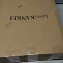 Love-KANKEI Shadow Box Frame 11x14, Deep Large Shadow Box Display Case with Unique Beads Door and Glass Window, Wood Memory Box for Pictures, Medals, Memorabilia, Collections Rustic Grey