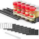 SpaceAid Pull Out Spice Rack Organizer for Cabinet, Heavy Duty Slide Out Seasoning Kitchen Organizer, Cabinet Organizer, with Labels and Chalk Marker, 4.5" W x10.75 D x2.5 H, 1 Drawer 1-Tier