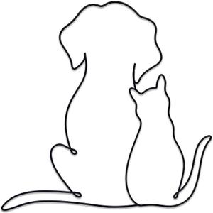 Matani Metal Dog Wall Decor | Dog & Living Room Wall Art | Minimalist Room Decor (Sleeping Labrador) (Love)