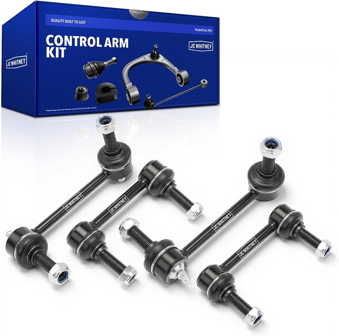 JC Whitney JFBAJCWCA00513 Set of 4 Sway Bar Link (Front & Rear) - Compatible with Jeep Grand Cherokee 2011-2015, Dodge Durango 2011-2015