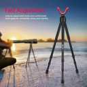 Zeadio Tripod Rest with High Density Foam Grip, Twist-Style Locking Leg, and Non-Marring V-Yoke Rest Head for Outdoor Activities,81-165cm