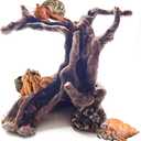 Hermit Crab Climbing Toys Aquarium Decorations Artificial Tree Trunk Ornaments Betta Fish Hideout Caves Reptile Habitat Decor Accessories for Leopards Geckos Lizards