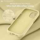 LOVE 3000 Designed for iPhone 14 Case, Premium Silicone with [Soft Anti-Scratch Microfiber Lining] Shockproof Protective Phone Case for Men Women Girls 6.1", Creamy Yellow