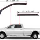 Lightronic Extra Durable Clip-on in-Channel Auto Vent Window Visor, Fits 2009-2018 Dodge Ram 1500 Crew Cab; 2010-2026 Ram 2500/3500 Crew/Mega Cab; 2019-2024 Ram 1500 Classic Crew Cab, Smoke, 4-Pcs