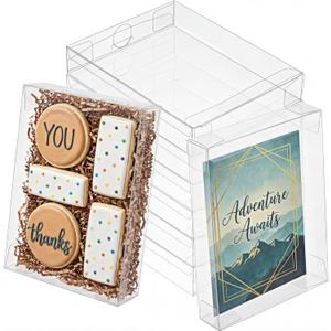 Blulu 50 Pack Clear Box for Greeting Cards A2: 4.5 x 5.9 x 1 Inch Storage Boxes Clear Plastic Card Boxes Photo Storage Box for Crafting, Stationery Packaging, DIY Card Cookies, and More