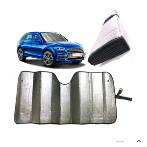 Car Windshield Sunshade-Thicken 5-Layer Bubble Block Heat and Sun UV Rays,Front Windshield Sun Shade- Keeps Your Vehicle Cool - 58 x 27.5 Inch, Sliver