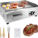 IRONWALLS Commercial Electric Griddle 22”, 3000W Electric Flat Top Griddle Grill Indoor with 122~572℉ Adjustable Temperature Control, Non-stick Stainless Steel Teppanyaki Grill for Restaurant, Hotel