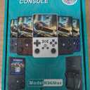 R36MAX Retro Handheld Game Console, 4.0 Inch IPS HD Screen Retro Gaming Console, Linux System, 30Emulator Games Retro Game Console, 4000mAh Battery, Built-in 64G TF Card, Black