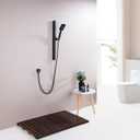 Matte Black Hand Shower with Slide Bar, 3-Function High Pressure Handheld Shower Head with Slide Bar, Stainless Steel Adjustable Height 25" Long Slide Bar Combo Shower Faucet, Wall Mount