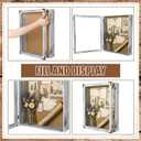 Cinnvoice 16x20 Inch Shadow Box Depth 4.7in Shadow Boxes Display Cases with Cork Board Backing Rustic Burnt Wood Box for Flowers Bouquet Wedding Picture Photo and Keepsake(Grey)