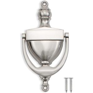SANATO Nickel Door Knocker Hardware Door Knockers for Front Door, 6.2 inch Height (6.2" Height, Nickel)