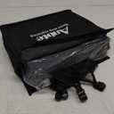 Folding Camping Table with Storage Net, 3ft Camping Table Aluminum Folding Table with 3 Adjustable Height Max 27.5 Inch Picnic Table Portable Table for Outdoor Backyard BBQ, Pure Black