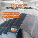 Extra Wide Dog Stairs for Large Dogs Up to 80lbs, 25" Pet Steps for High Bed with Washable Cover, 5-Step Foam Bed & Couch Ladder for Small Medium Dogs & Senior Cat, Gray