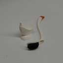 PHILISENMALL Creative Swan Shape Toilet Brush with Holder Set Long Handle Compact Toilet Brush & Canister Swan Shaped Curved Handle Toilet Bowl Cleaners Brush for Household Gap Cleaning Tool (White)
