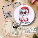 2 x 67 Funny Christmas Ornament  67 Meme Black Santa Says Six Seven Acrylic Ornament, Teen Slang Meme Xmas Tree Decor, Viral Gift for Gen Z Teen Boys Girls