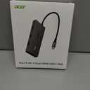 Acer USB C Docking Station Dual Monitor with 2 HDMI, 9-in-1 Laptop Docking Station with 4K@60Hz HDMI, USB A&C 3.0, SD/Micro SD, 100W PD, USB C Dock Compatible with Acer/Dell XPS/HP/Mac/Surface etc