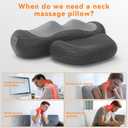 Yunari 3-in-1 Rechargeable Neck Massager Pillow with Heating & Traction, 2026 Latest Patented Ergonomic Cervical Pillow for Deep Tissue Neck Pain Relief, Shoulder & Neck Hump Corrector for Women, Men, Grey