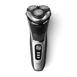 Philips Norelco Shaver 3900 Series, Wet and Dry Electric Shaver, P-Cap, Travel Pouch, Silver, Model S3341/92