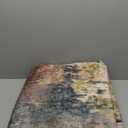 Washable Area Rugs 6'x9' Non-Slip Modern Abstract Soft for Living Room Entryway Bedroom, Print Pattern, Brown Rust Red Multi
