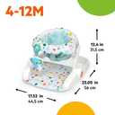 Bright Starts Terazzo Neutral 2 Position Baby Floor Seat Foldable Unisex Multi-Coloured