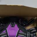 PHOEPET No Pull Dog Harness Medium Reflective Front Clip Vest with Handle,Adjustable 2 Metal Rings 3 Buckles,[Easy to Put on & Take Off](M, Purple)