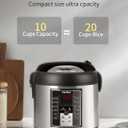 COMFEE' Rice Cooker with 6 Functions, Nonstick Pot, 10-Cups Uncooked Rice
