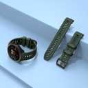 ISABAKE for Garmin Approach S70 47mm Watch Band, 22mm Soft Silicone Replacement Bands Wristbands Accessory Straps for Men Women Compatible with Garmin Approach S70 47mm (Dark Green)