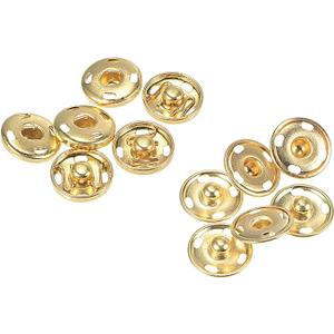 Uxcell 10 Set Sew-on Snap Buttons 10mm Metal Snap Fastener Buttons, Gold