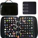 6 Pages Pin Books For Collectors, Enamel Pin Display Pages Pin Carrying Case, Travel Brooch Pins Display Bag(Not Include any Accessories) (Black With 6 Binder)