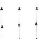 You Have Space WAJER Picture Hanging Kit with 24 Magnetic Clips for Pictures, Polaroids, Kids Crafts and Artwork, Metal Black