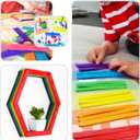 WISYOK 1000 Pcs 6" Colored Jumbo Craft Sticks - Wooden Rainbow Popsicle & Wide Lollipop Sticks, Ideal for DIY Crafts & Children's Education