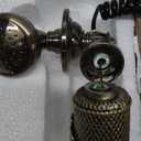 Dyna-Living Vintage Telephone Antique Phone Rotary Old Fashion Phone Vintage Landline Phone Decor, Ringtone Volume Adjustable Rotary Retro Telephone for Home or Office Use (Bronze)