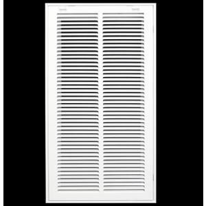 12" X 24 Steel Return Air Filter Grille for 1" Filter - Removable Face/Door - HVAC Duct Cover - Flat Stamped Face - White [Outer Dimensions: 14.5 X 25.75]