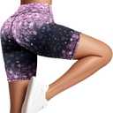 Yoga Shorts High Waisted Biker Shorts for Womens Athletic Running Workout (Black, XXL)