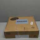 EHOMEWARE Double Front Door Handle Set, 1 Pack Satin Brass Square Door Lever, Exterior Door Knob & Deadbolt Combo, Door Lock Set for Front/Back/Office Doors, Heavy Duty Door Handle