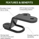ATV/UTV Three-Way Hitch, Heavy Duty Universal ATV Hitch Attachments, Trailer Hitch Adapter