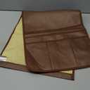 NB Sofa Armrest Organize remote holder bedside caddy organizer with 5 pocketsnon-slip couch remote control holder couch armchair caddy accessories (Flaxen, 35"x12.4")