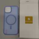 Miracase Magnetic for iPhone 14 Case 6.1 inch (Compatible with MagSafe)with 2X Screen Protectors Military-Grade Protection, Anti-Fingerprint Translucent Matte Phone Case Cover, Light Blue