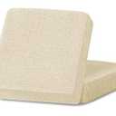 Linen Couch Cushion Covers, Sofa Cover Sofa Furniture Protector Slipcover with Bottom Tie rope, Soft Non-Slip Non-Wrinkle Non-Sticky Suitable for Chair Bench Settee Seat Loveseat Champagne 2 Pieces