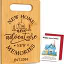 2026 New Home New Adventure New Memories Cutting Board Housewarming Gifts for New House Homeowners, First Home New Home Gift for Women Men Neighbors