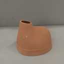 Ceramic Small Flower Vase Floral Container Modern Aesthetic Table Centerpiece Tabletop Ornament for Entrance Desk Housewarming Gift, Brown (Terracotta)