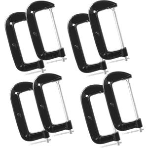 Storystore 6 Inch C Clamps Set, 8 Pack Heavy Duty Steel C Clamp for Brake Caliper, Small Iron C-Clamps for Woodworking, Welding and Building (6 Inch - 8 Pack)