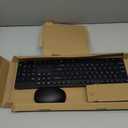 Wireless Keyboard and Mouse Combo, EDJO Silent Full Size Cordless USB Keyboard Mouse, 2.4GHz Lag-Free, Long Battery Life, for Computer, Laptop, PC, Chromebook, Windows (Black, 1 Pack)